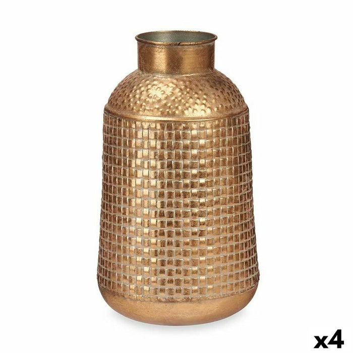 Vază Auriu* Metal 22,5 x 39,5 x 22,5 cm (4 Unități) Cu descărcare