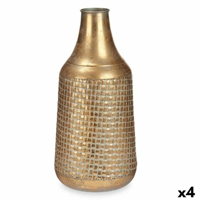 Vază Auriu* Metal 21 x 44 x 21 cm (4 Unități) Cu descărcare