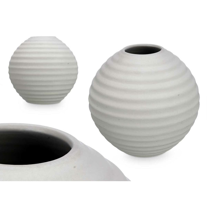 Vază Gri Ceramică 25 x 25 x 25 cm (3 Unități) Sferă