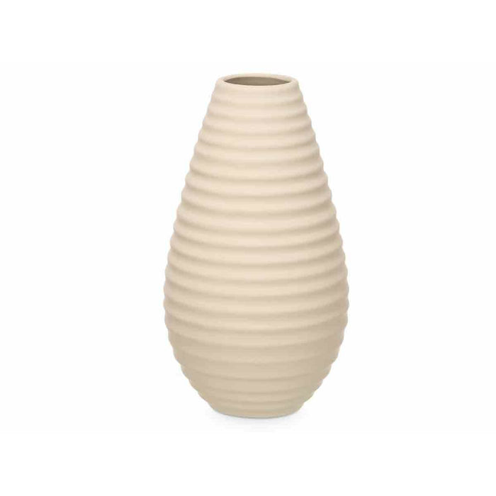 Vază Bej Ceramică 19 x 33 x 19 cm (4 Unități) Dungi