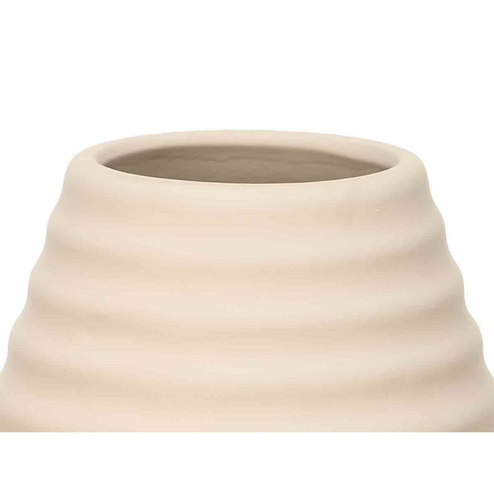 Vază Bej Ceramică 19 x 33 x 19 cm (4 Unități) Dungi