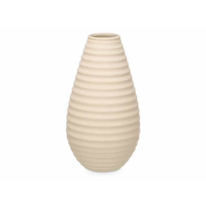 Vază Bej Ceramică 22 x 44 x 22 cm (2 Unități) Dungi
