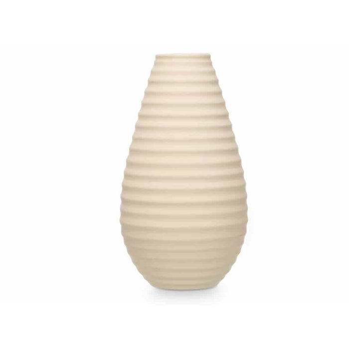 Vază Bej Ceramică 22 x 44 x 22 cm (2 Unități) Dungi