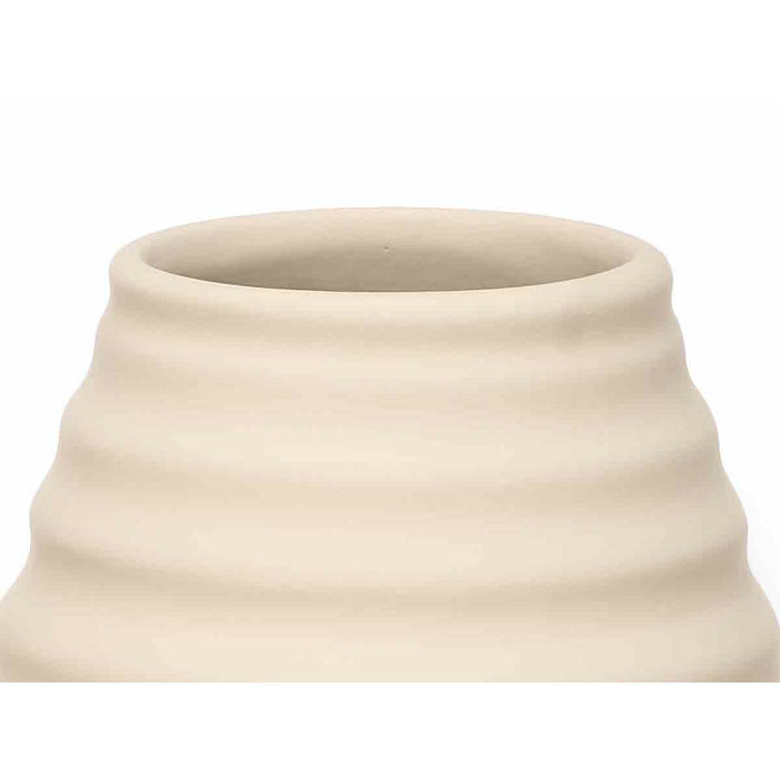 Vază Bej Ceramică 22 x 44 x 22 cm (2 Unități) Dungi