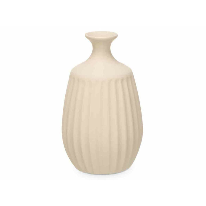 Vază Bej Ceramică 19 x 31 x 19 cm (4 Unități) Dungi