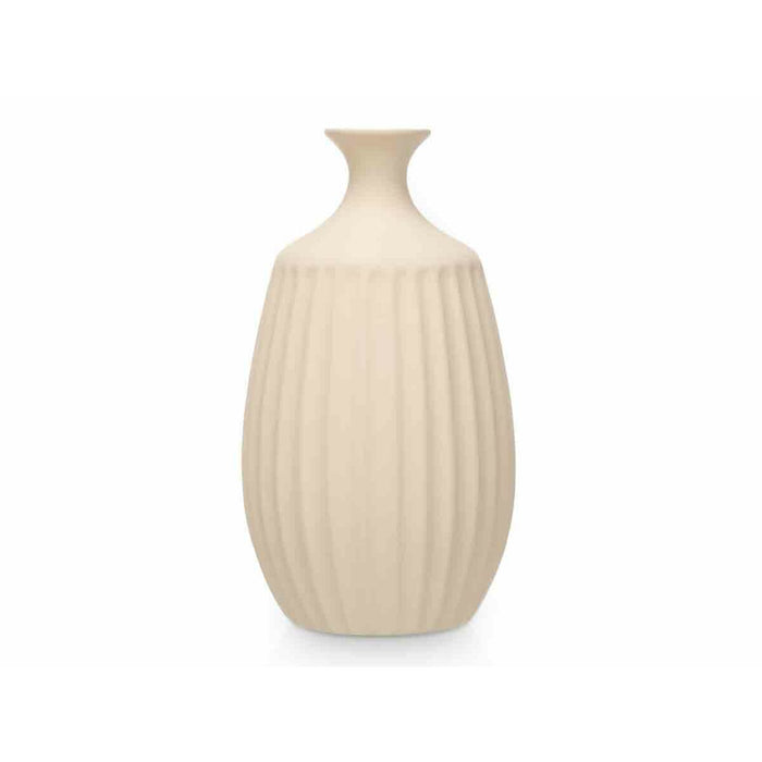Vază Bej Ceramică 21 x 39 x 21 cm (2 Unități) Dungi