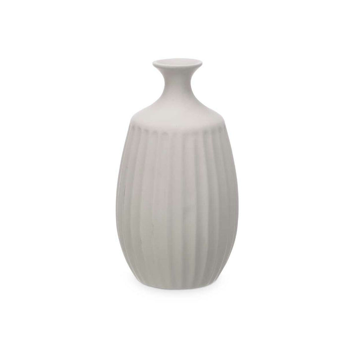 Vază Gri Ceramică 21 x 39 x 21 cm (2 Unități) Dungi