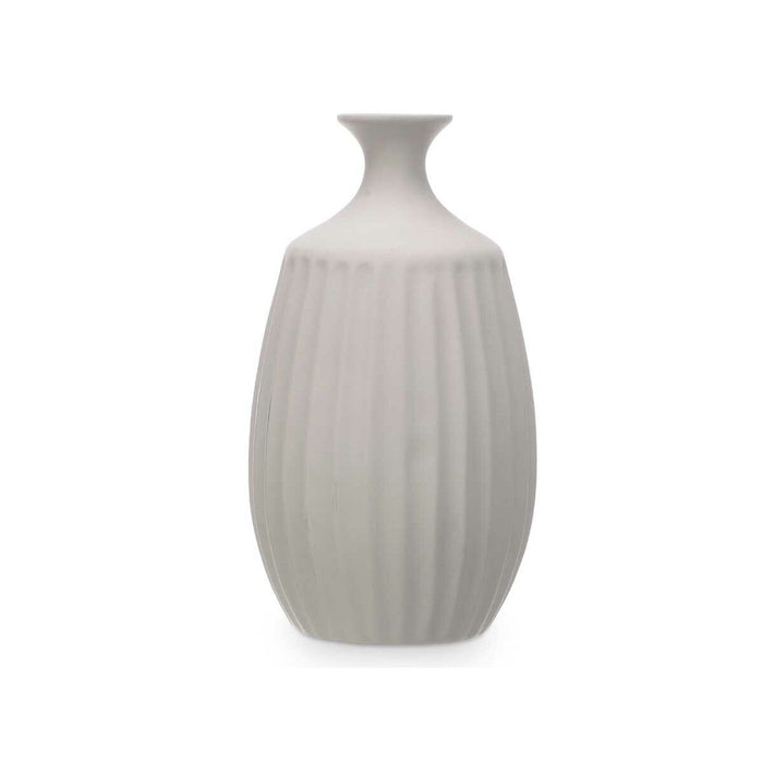 Vază Gri Ceramică 21 x 39 x 21 cm (2 Unități) Dungi