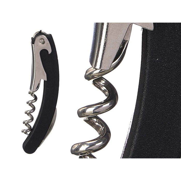 Deschizătorul de sticle al chelnerului Negru Metal 11 x 11 x 2,5 cm (36 Unități)