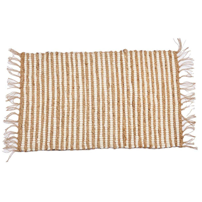Covor Alb Natural Dungi 60 x 1 x 90 cm (12 Unități)