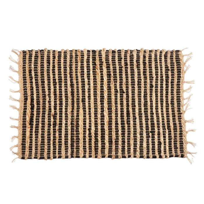 Covor Negru Natural Dungi 60 x 1 x 90 cm (12 Unități)