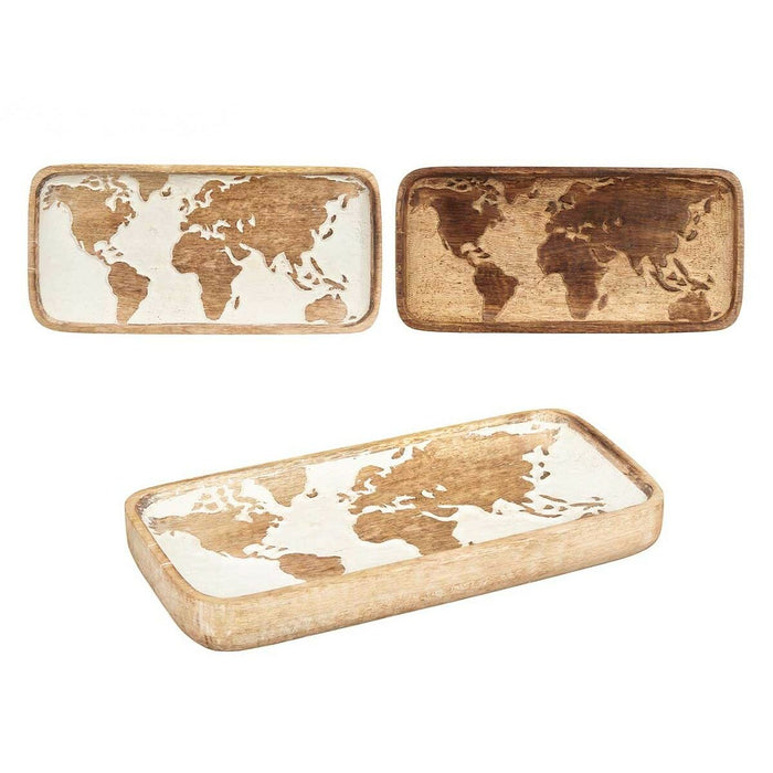 Farfurie Decorativă Harta Lumii 31 x 4 x 14,5 cm (6 Unități)