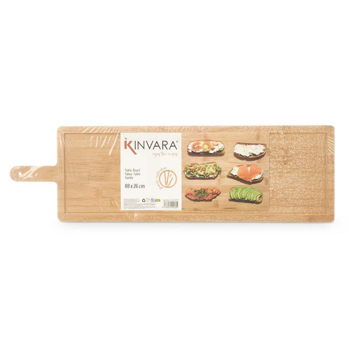 Planșetă de Bucătărie Bambus 88 x 4,5 x 26 cm (6 Unități) Cu mâner
