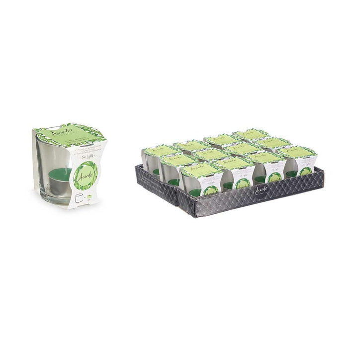 Lumânare Parfumată 7 x 7 x 7 cm (12 Unități) Pahar Bambus