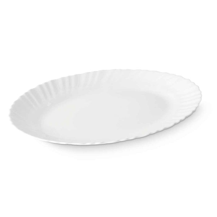 Platou pentru Servire Alb Sticlă 34 x 2,5 x 25 cm (18 Unități)