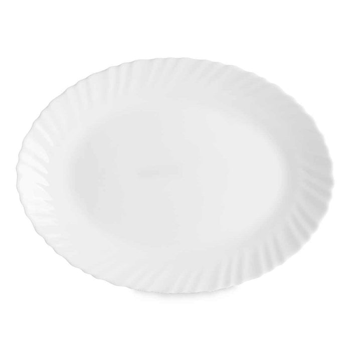 Platou pentru Servire Alb Sticlă 34 x 2,5 x 25 cm (18 Unități)