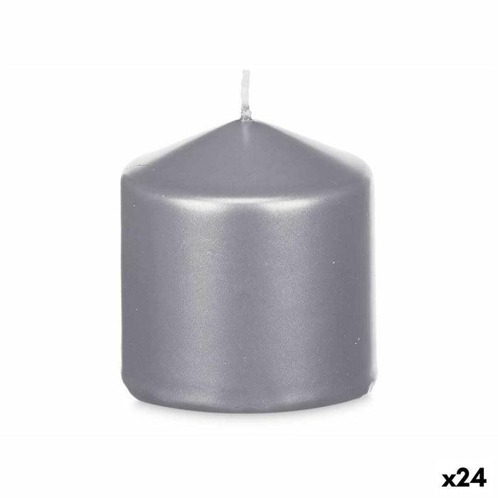 Lumânare Argintiu 7 x 7,5 x 7 cm (24 Unități)