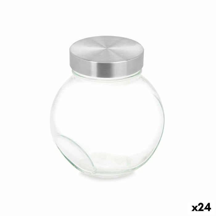 Borcan de biscuiți Transparent Sticlă 700 ml (24 Unități) Cu Capac Se poate înclina