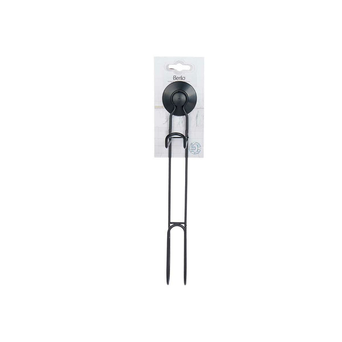 Suport pentru Role de Hârtie Igienică Negru Oțel ABS 3 x 32 x 15 cm (12 Unități) Double