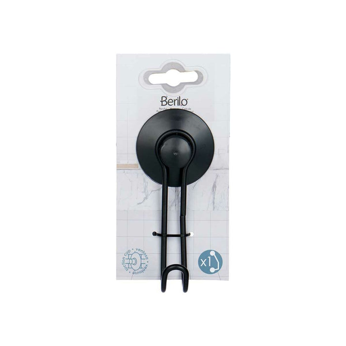 Cârlig pentru agățat Negru Oțel ABS 6 x 13 x 4 cm (24 Unități)