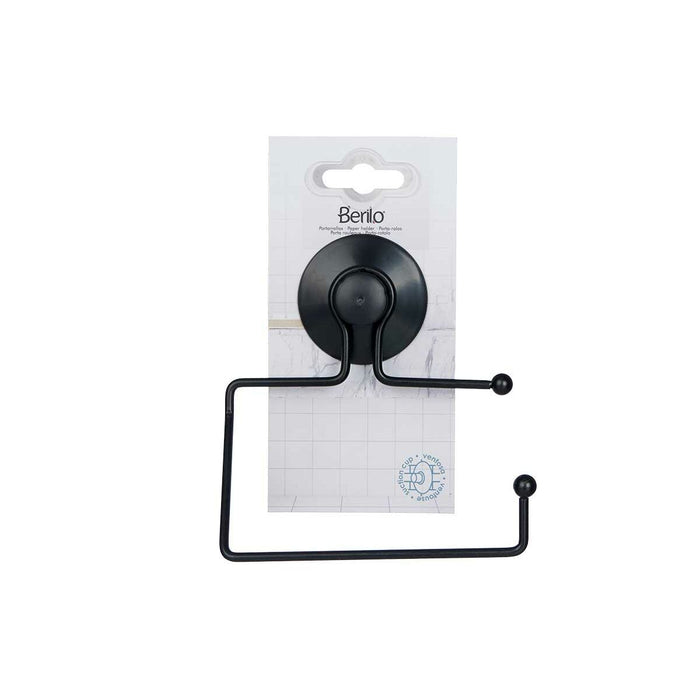 Suport pentru Role de Hârtie Igienică Negru Oțel ABS 12 x 14 x 3,5 cm (12 Unități)