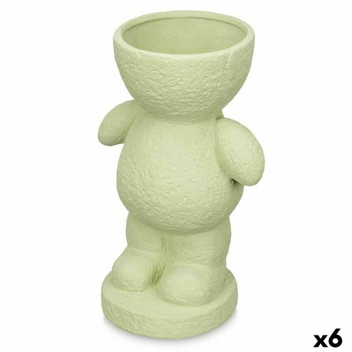 Figură Decorativă Verde 16 x 25 x 12 cm Vază (6 Unități)