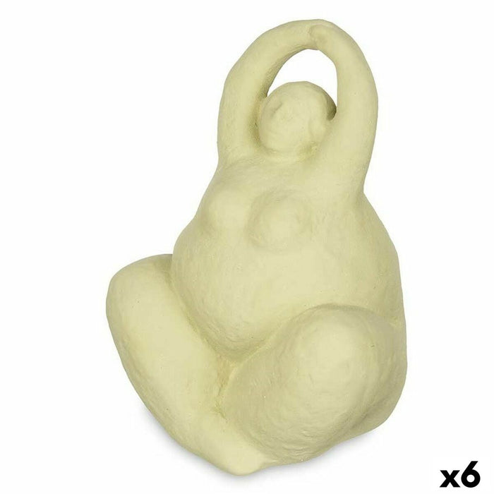 Figură Decorativă Verde Dolomite 14 x 18 x 11 cm (6 Unități) Femeie Yoga
