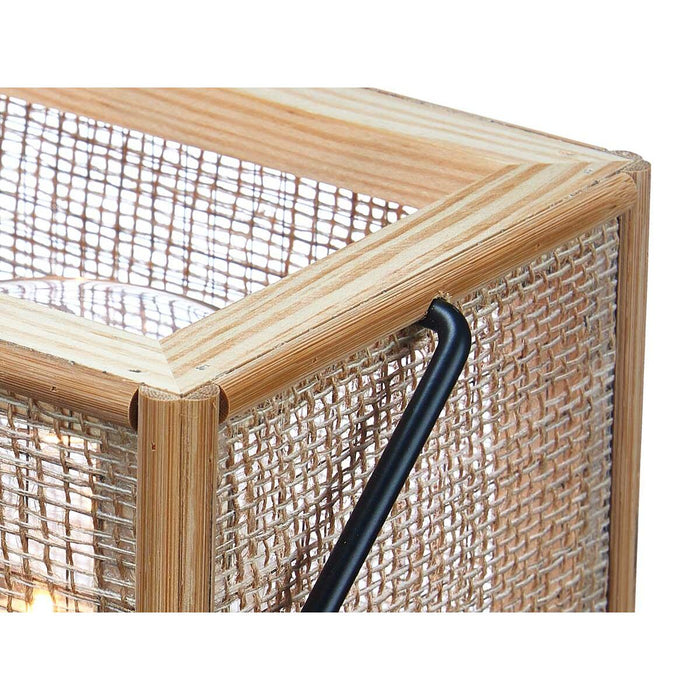 Tavă Suport de Lumânări Maro Metal Lemn MDF 25 x 23 x 14 cm (6 Unități)