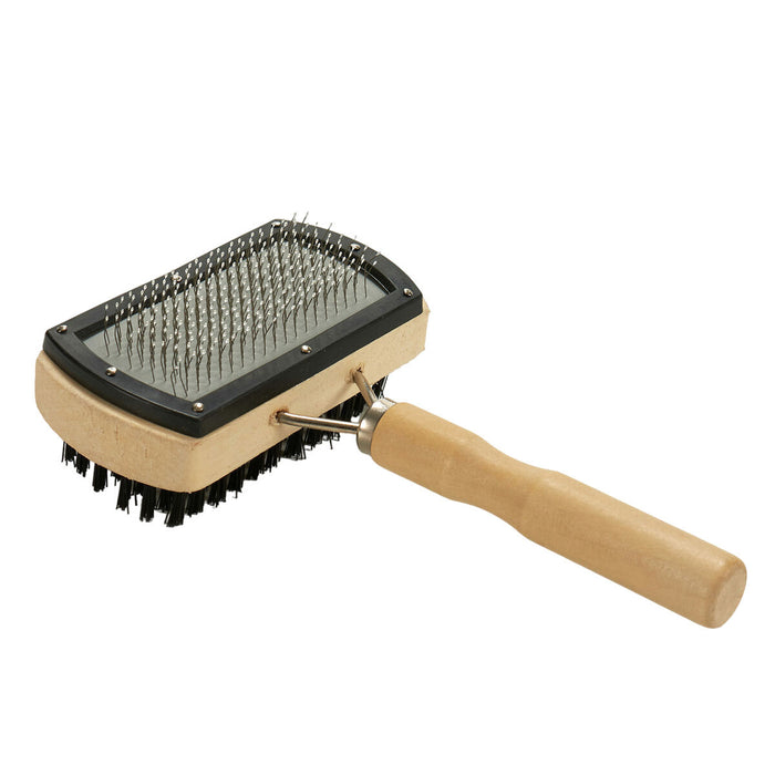 Perie Pentru Câini Maro Gri 10 x 17 x 5 cm Double (12 Unități)