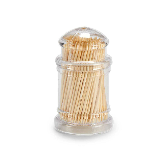 Suport pentru Scobitori Maro Transparent Lemn Metacrilat 4,5 x 4,5 x 7,5 cm 2 Piese (12 Unități)