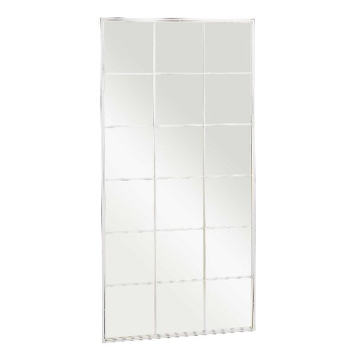 Oglindă de perete Alb Metal Geam Fereastră 90 x 180 x 2 cm