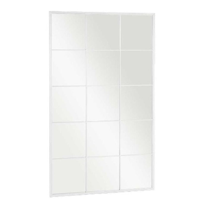 Oglindă de perete Alb Metal Geam Fereastră 90 x 150 x 2 cm