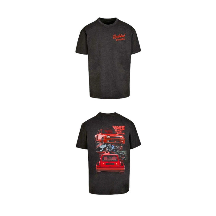 Tricou cu Mânecă Scurtă Bărbați RADIKAL NICE FAT ASS Antracit M