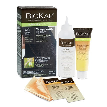 Biokap Nutricolor Delicato 400, Vopsea de păr, Natural Chestnut, 140 ml