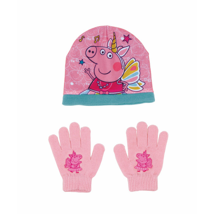 Căciulă și Mănuși Peppa Pig Cosy corner Roz