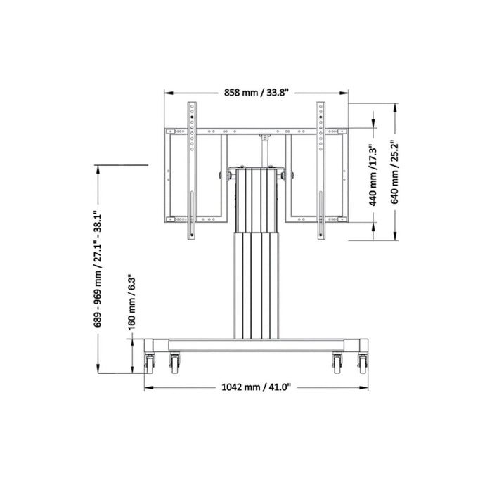 Suport TV Neomounts PLASMA-M2550TSILVER 42" 100" 150 kg