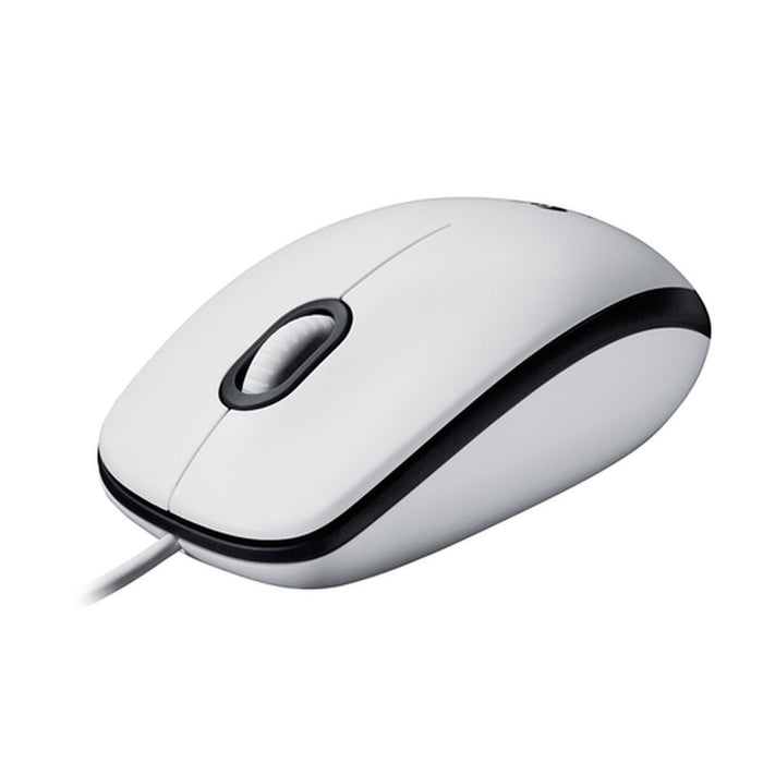 Mouse cu Cablu și Senzor Optic Logitech M100 Alb 1000 dpi