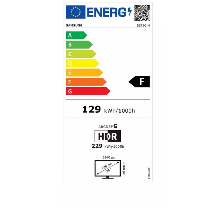 Monitor Videowall Samsung BE75C-H Negru 75" UHD 4K