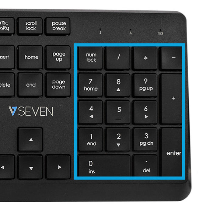 Tastatură și Mouse V7 CKW350ES Negru Qwerty Spaniolă