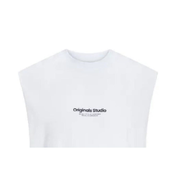 Tricou de Bărbați fără Mâneci Jack & Jones  Jovesterbro Alb