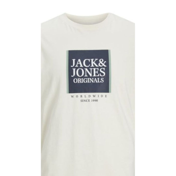 Tricou cu Mânecă Scurtă Bărbați Jack & Jones Lafayette Box Bej