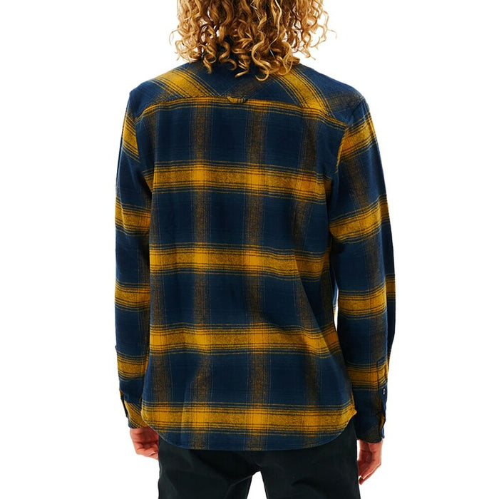 Cămașă cu Mânecă Lungă Bărbați Rip Curl Count Galben Albastru Franela