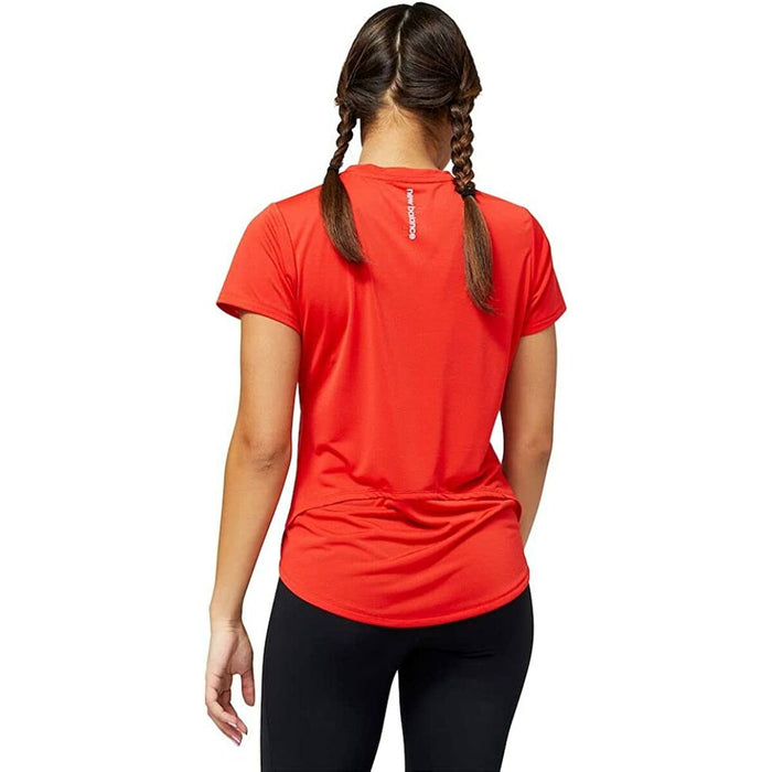 Tricou cu Mânecă Scurtă Femei New Balance Accelerate Roșu