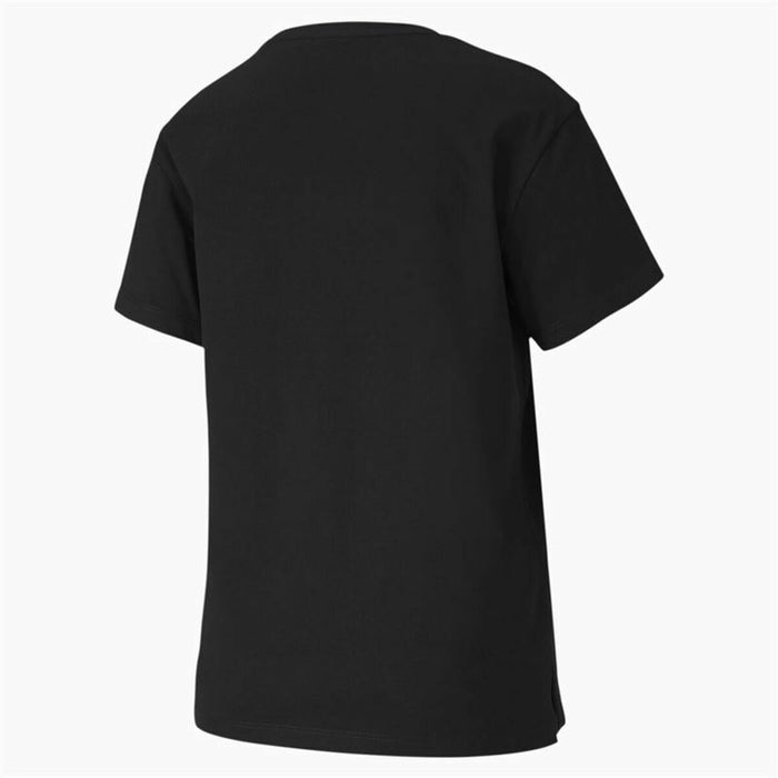 Tricou cu Mânecă Scurtă Femei Puma Classics Logo Tee Negru