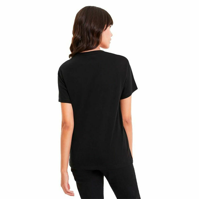 Tricou cu Mânecă Scurtă Femei Puma Classics Logo Tee Negru