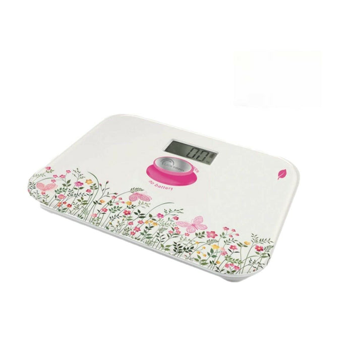 Cântar Digital de Baie Little Balance Kinetic Classic Floral Multicolor Sticlă Temperată 180 kg