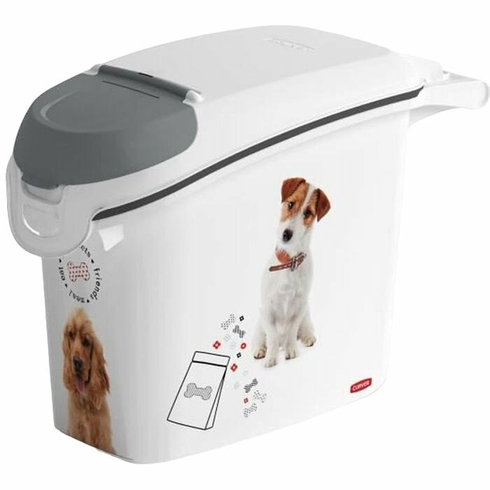 Pet food canister Curver Love Pets Alb Cauciuc Plastic 15 L