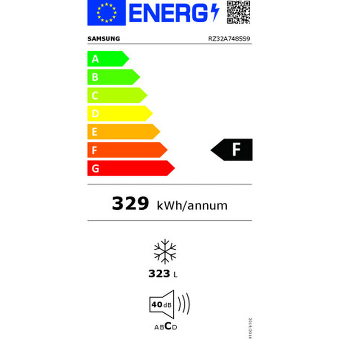 Congelator Samsung RZ32A7485S9 185 Oțel 186 x 60 cm