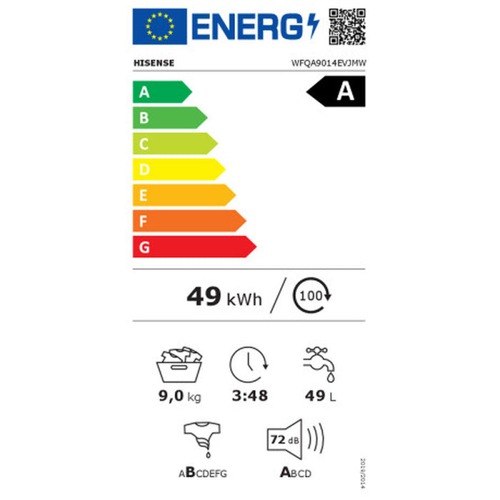 Mașină de spălat Hisense WFQA9014EVJMW 60 cm 1400 rpm 9 kg