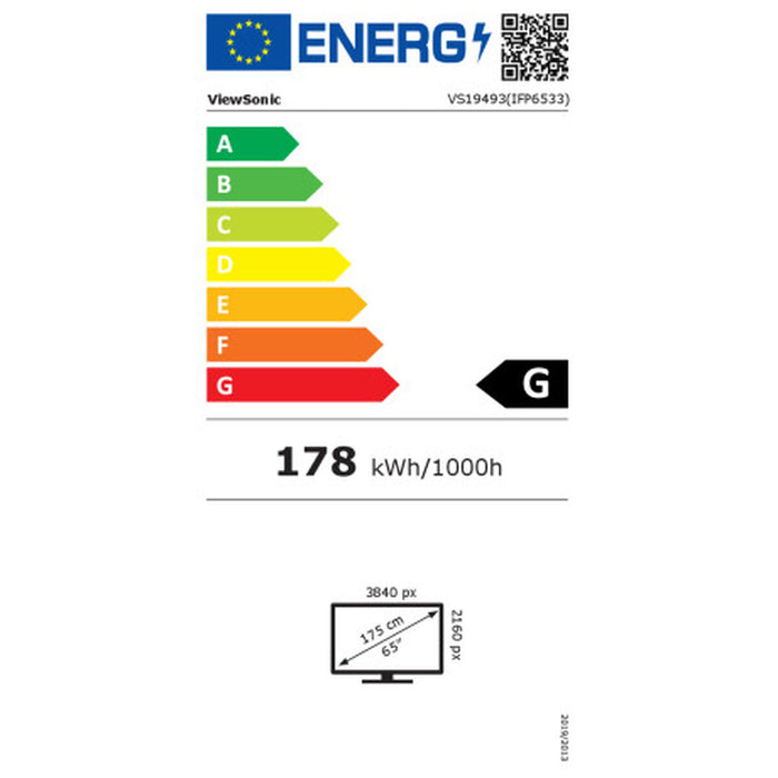 Ecran Tactil Interactiv ViewSonic IFP6533-G 65" 60 Hz 4K Ultra HD